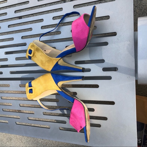 HOT chic suede heels fantastic colors size diva 8 - Picture 8 of 8